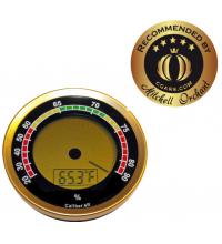 Caliber 4R - Gold Digital Round Thermo-Hygrometer